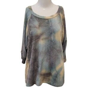 [Yee] Scoop Neck Tie Dye Long Sleeve - Size M